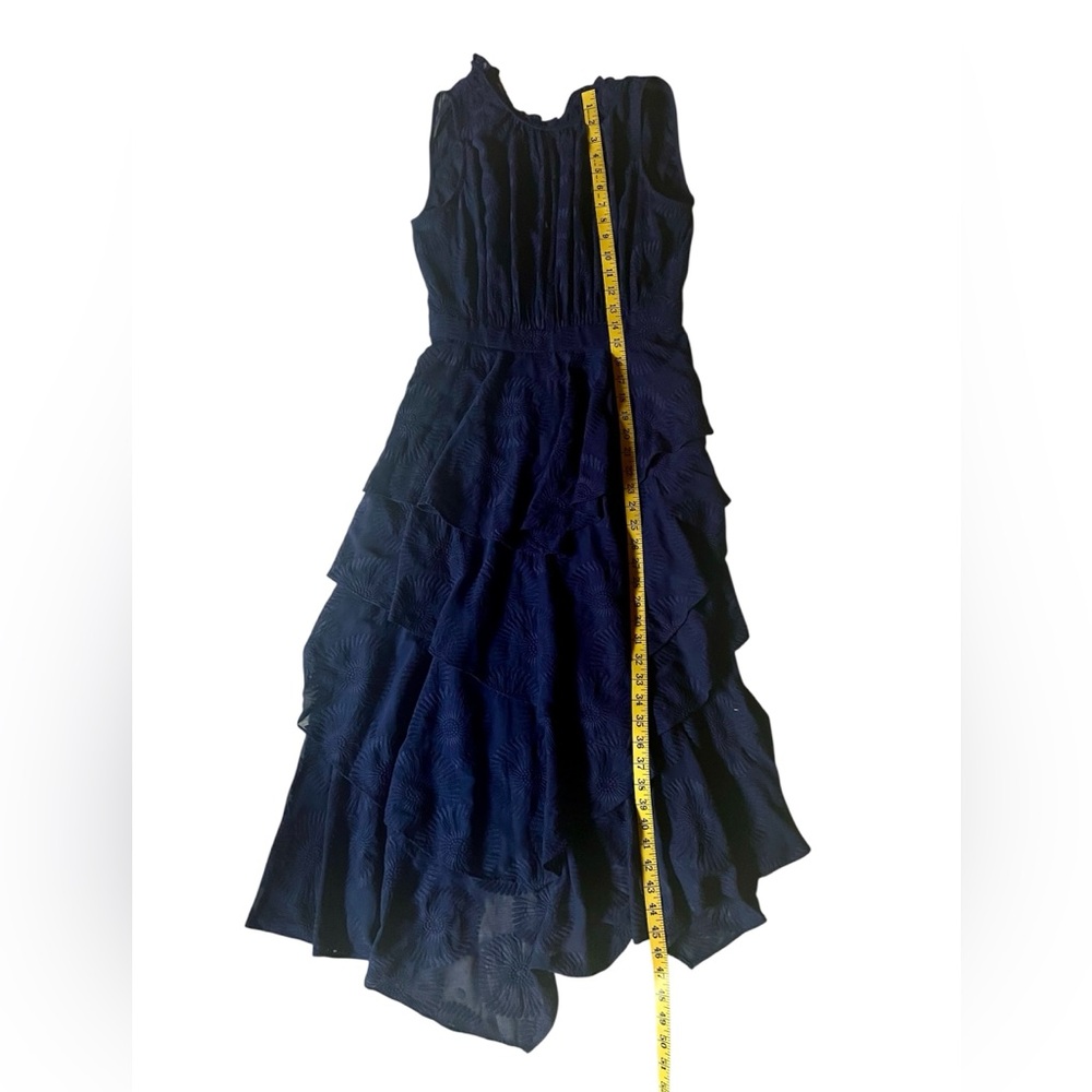 Ted Baker London Midnight Blue Ruffled Midi Dress - Picture 5 of 8